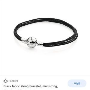 ISO Black Fabric Pandora Bracelet